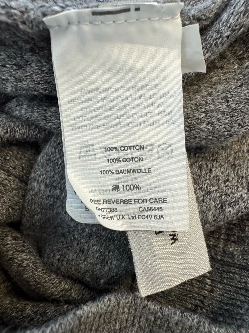 J. Crew men’s Slim charcoal gray crewneck sweater size Large